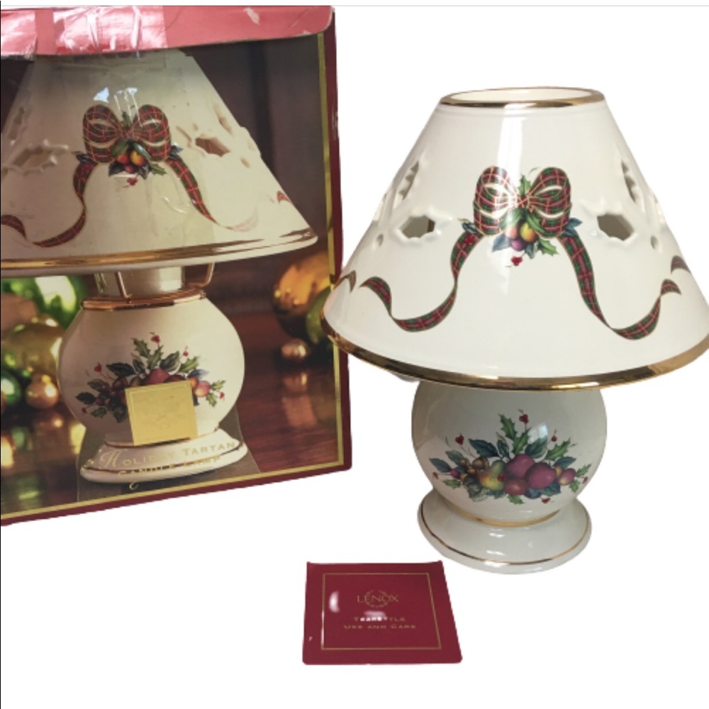 Holiday Tartan Candle Lamp by LENOX Christmas
